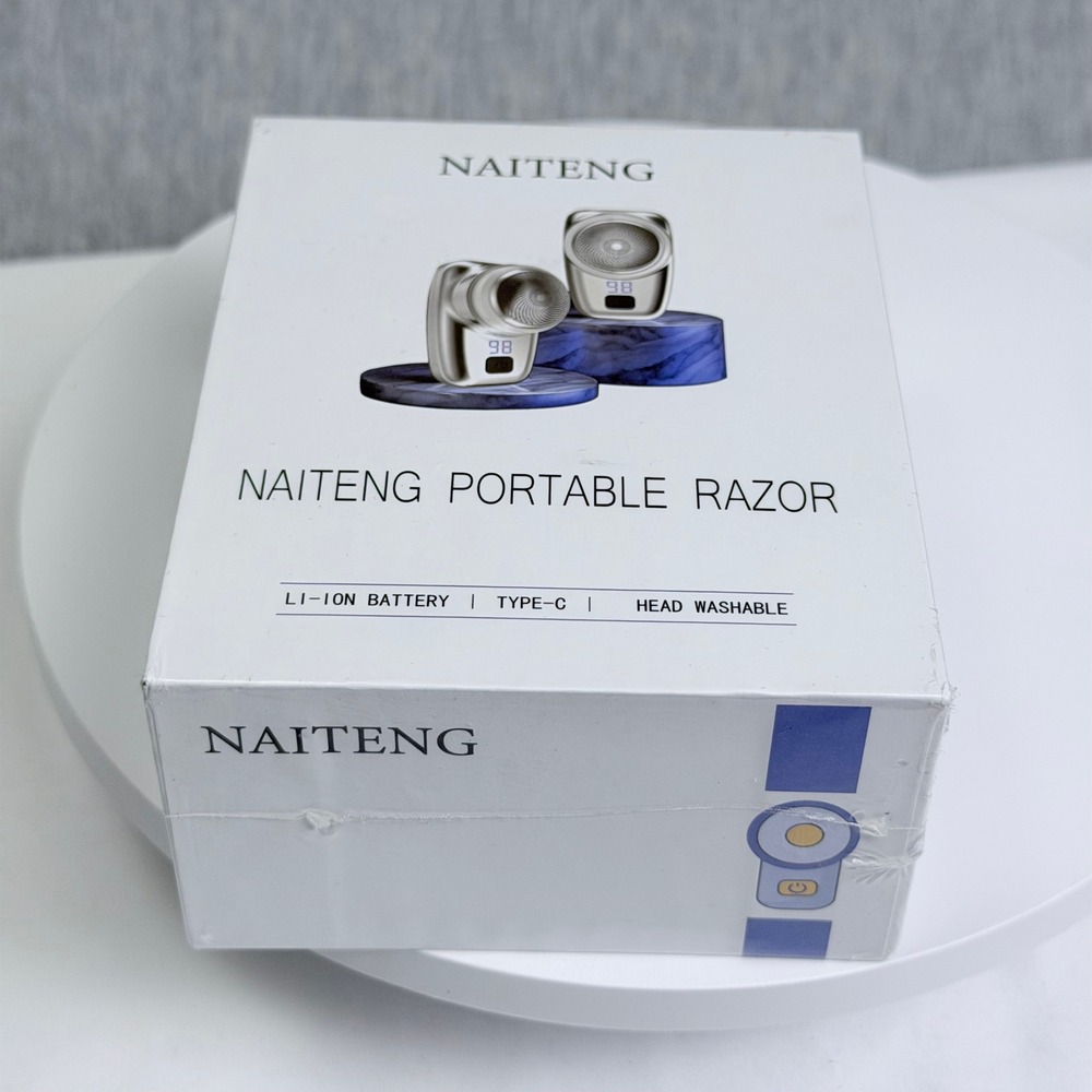 Naiteng Portable Razor FCX07 Mini Electric Shaver Type-C Rechargeable Silver - Picture 7 of 8